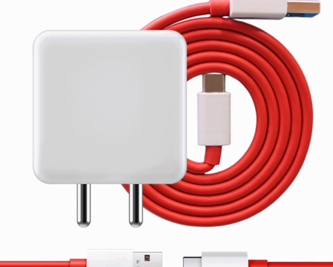 MAK 80 W Super VOOC 6A Wall Charger For Mobile With Detachable Cable (White, Cable Included )