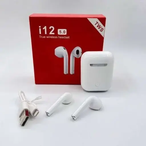 i12 True Wireless EarBuds, 5.3 Bluetooth Headset (white, True Wireless)