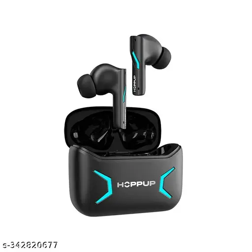 Hoppup Predator Xo1 Gaming Earbuds with 50H Playtime,13MM Drivers,40MS Low Latency,ENC Bluetooth Headset (Black, True Wireless)